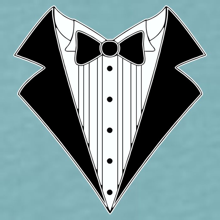 Black Tux Tuxedo Sueded Cloud Jersey T-Shirt