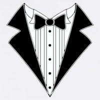 Black Tux Tuxedo Garment-Dyed Sweatshirt