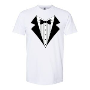 Black Tux Tuxedo Softstyle CVC T-Shirt