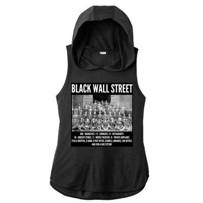 Black Wall Street Black History Ladies PosiCharge Tri-Blend Wicking Draft Hoodie Tank