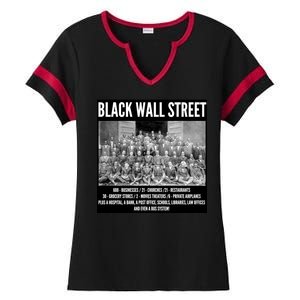 Black Wall Street Black History Ladies Halftime Notch Neck Tee