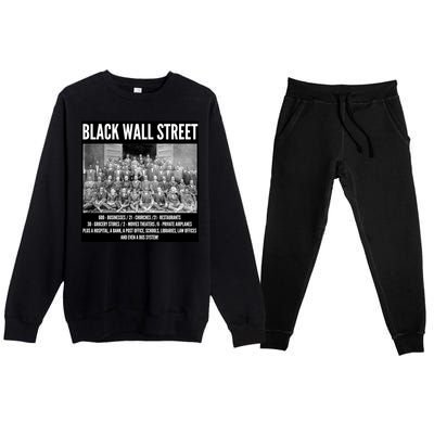 Black Wall Street Black History Premium Crewneck Sweatsuit Set