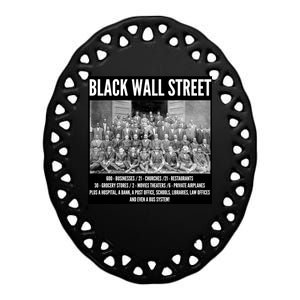 Black Wall Street Black History Ceramic Oval Ornament