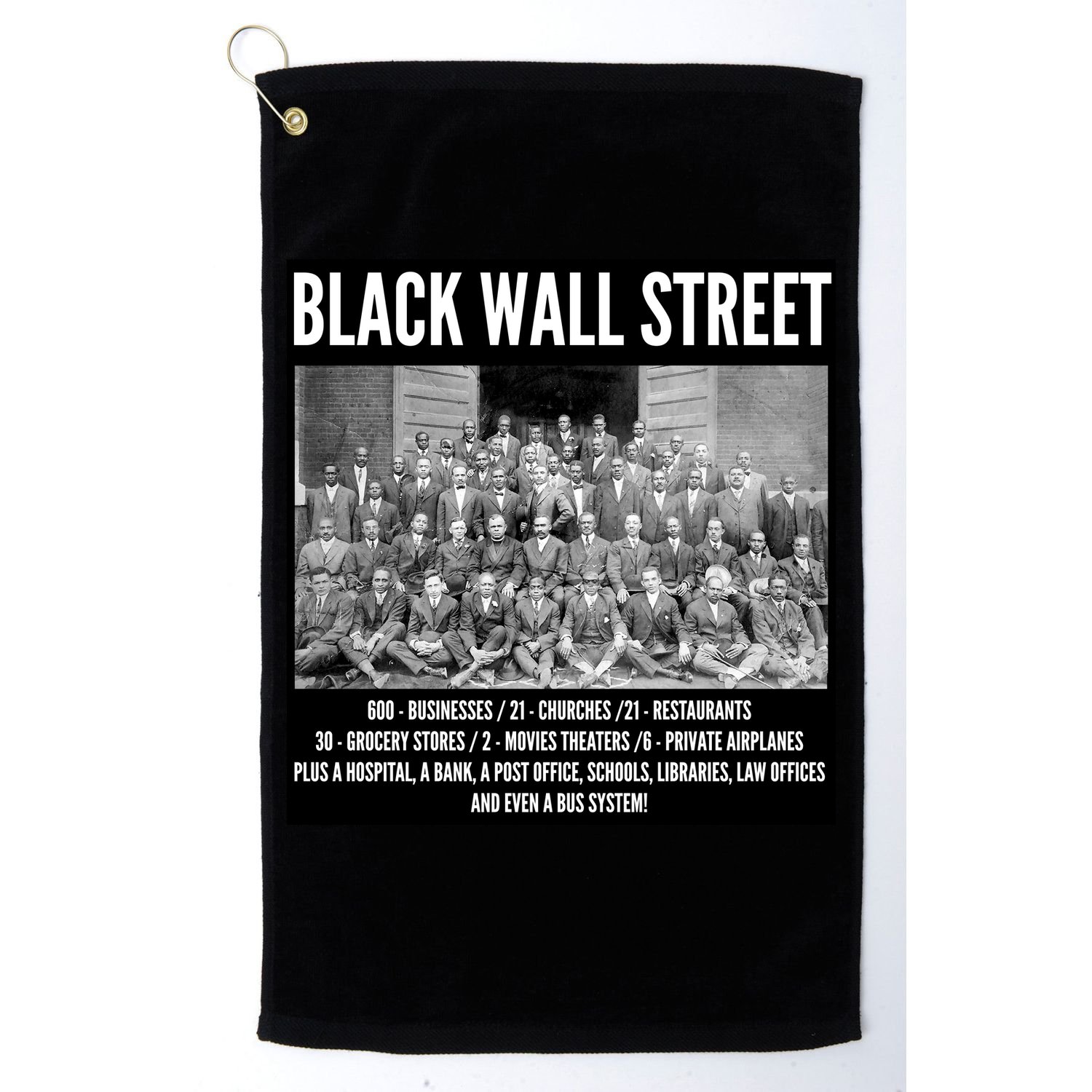 Black Wall Street Black History Golf Towel