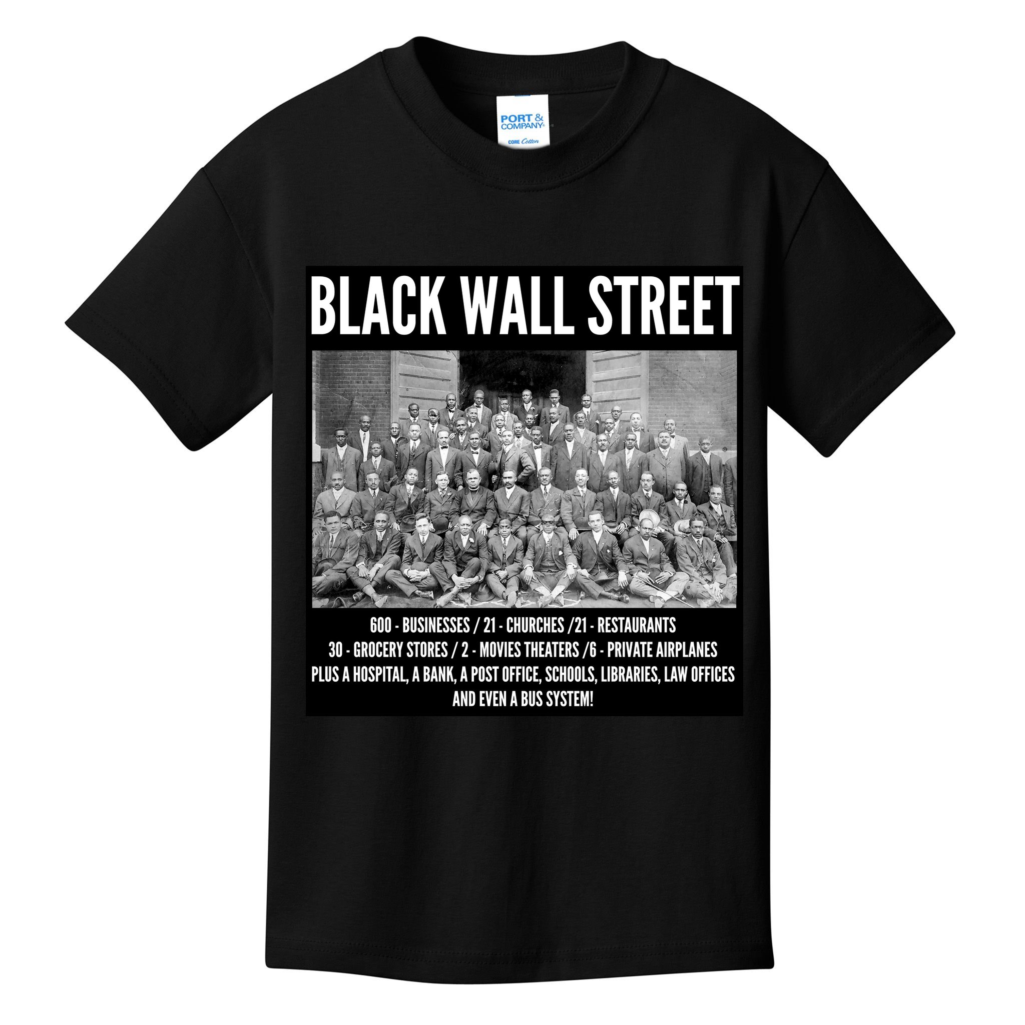 Black Wall Street Black History Kids T-Shirt