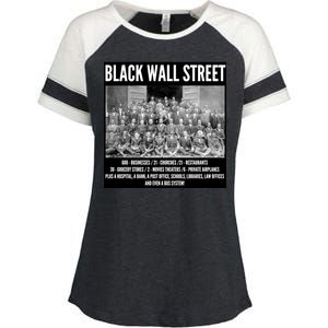 Black Wall Street Black History Enza Ladies Jersey Colorblock Tee