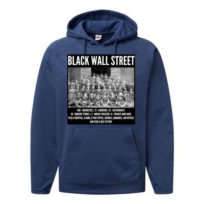 Black Wall Street Black History Performance Fleece Hoodie