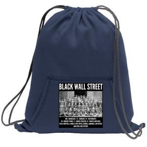 Black Wall Street Black History Sweatshirt Cinch Pack Bag