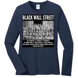 Black Wall Street Black History Ladies Long Sleeve Shirt