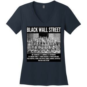 Black Wall Street Black History Women's V-Neck T-Shirt