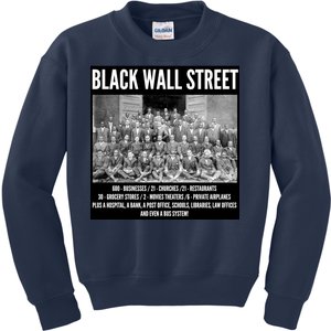 Black Wall Street Black History Kids Sweatshirt