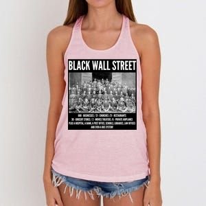 Black Wall Street Black History Women's Knotted Racerback Tank