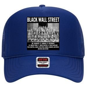 Black Wall Street Black History High Crown Mesh Back Trucker Hat