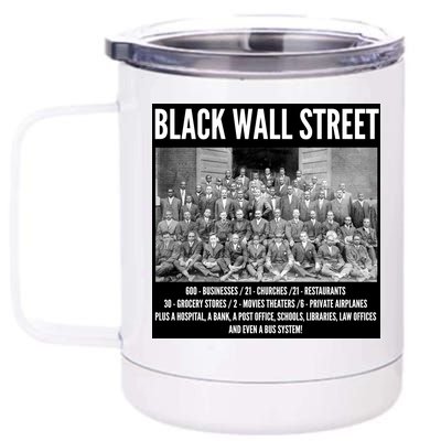 Black Wall Street Black History 12 oz Stainless Steel Tumbler Cup