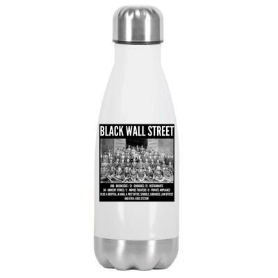 Black Wall Street Black History Stainless Steel Insulated Water Bottle