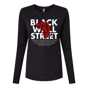 Black Wall Street Black History Month Womens Cotton Relaxed Long Sleeve T-Shirt