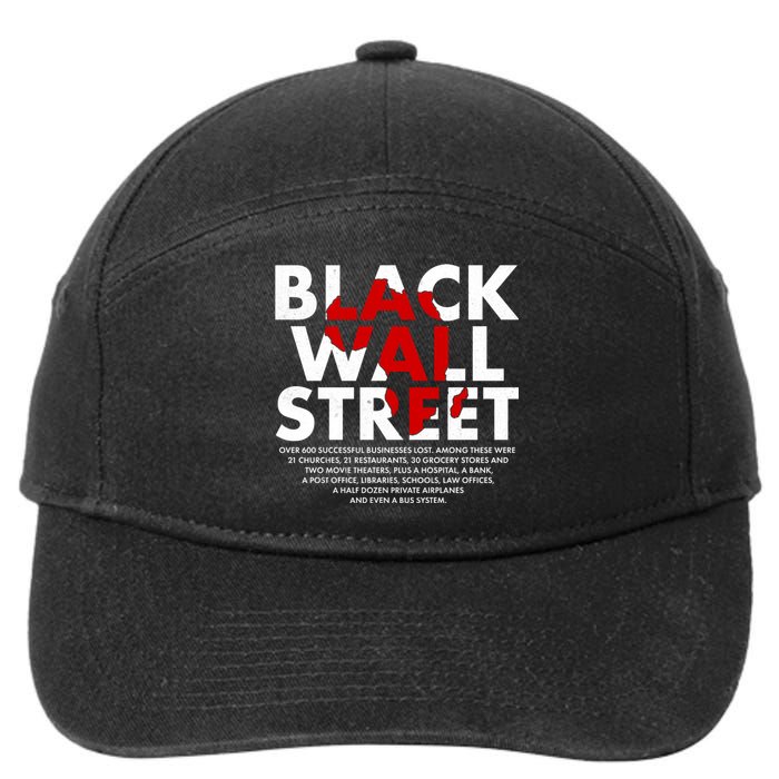 Black Wall Street Black History Month 7-Panel Snapback Hat