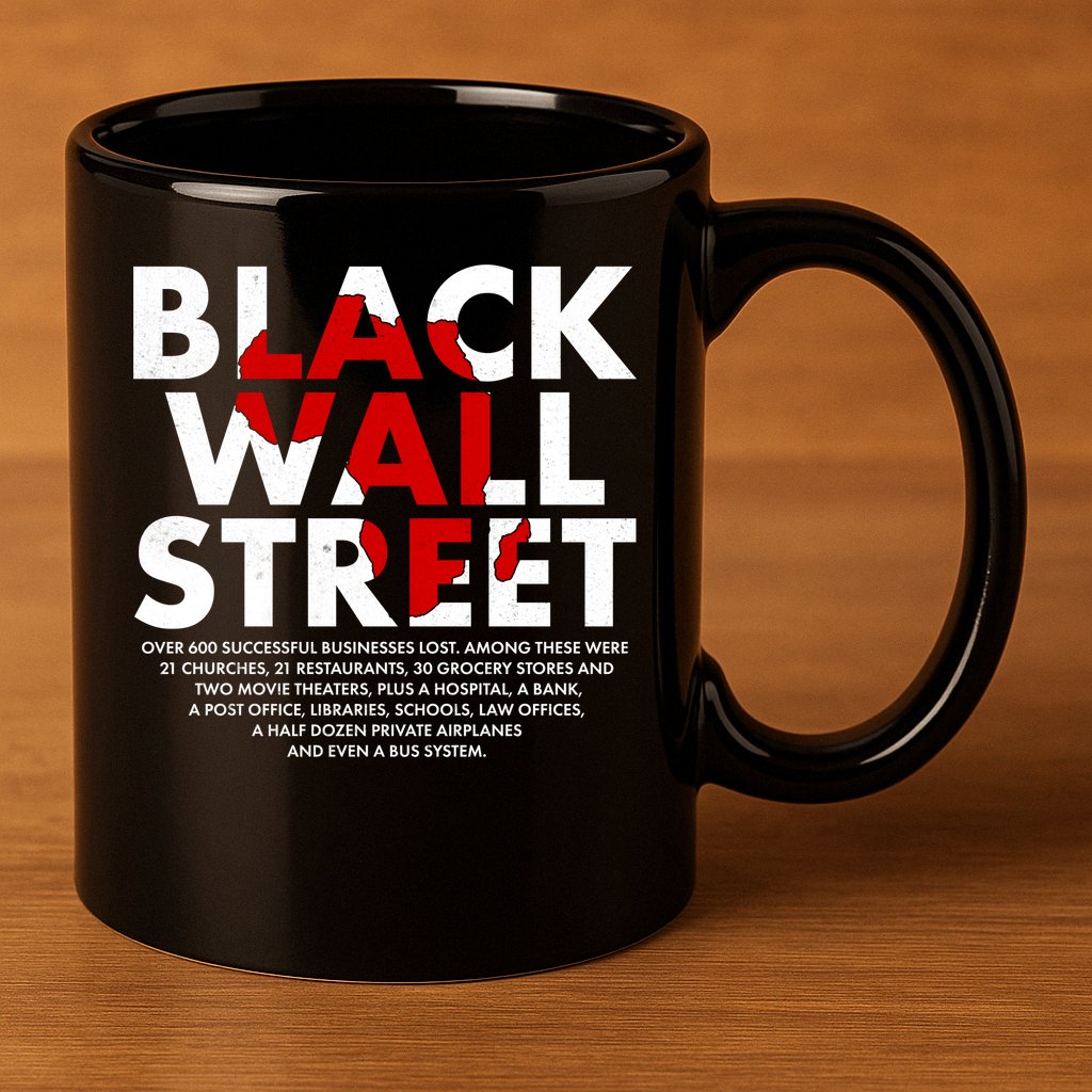 Black Wall Street Black History Month 11oz C Handle Ceramic Mug