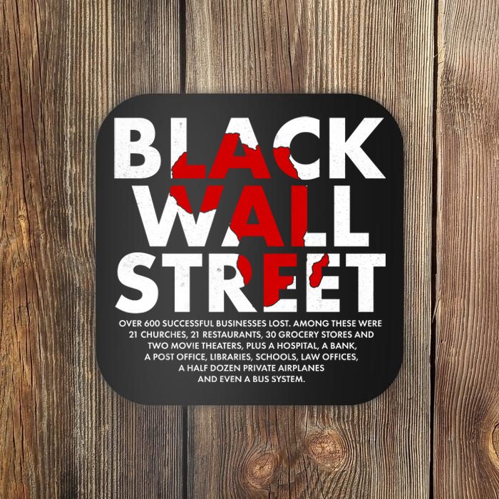 Black Wall Street Black History Month Coaster