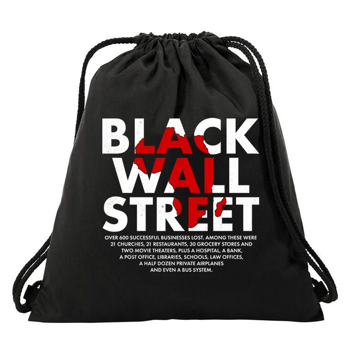 Black Wall Street Black History Month Drawstring Bag