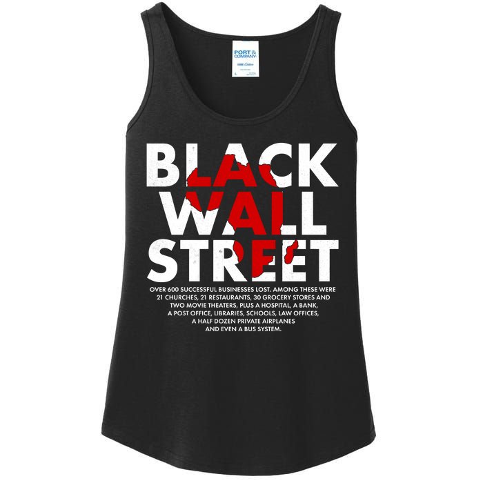 Black Wall Street Black History Month Ladies Essential Tank