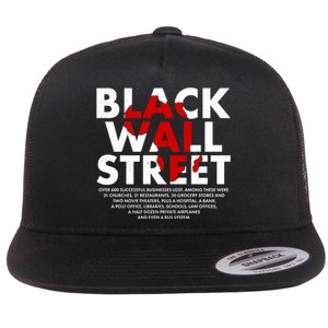 Black Wall Street Black History Month Flat Bill Trucker Hat