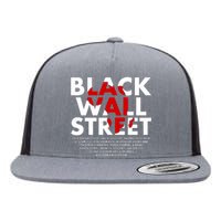 Black Wall Street Black History Month Flat Bill Trucker Hat