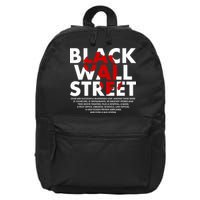 Black Wall Street Black History Month 16 in Basic Backpack
