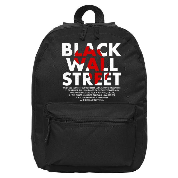 Black Wall Street Black History Month 16 in Basic Backpack
