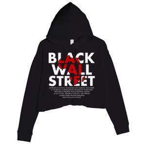 Black Wall Street Black History Month Crop Fleece Hoodie