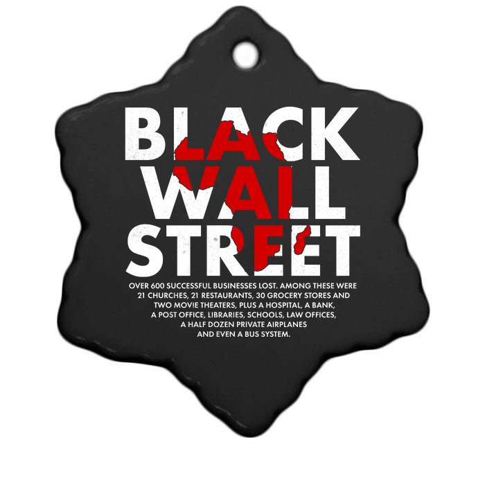 Black Wall Street Black History Month Ceramic Star Ornament