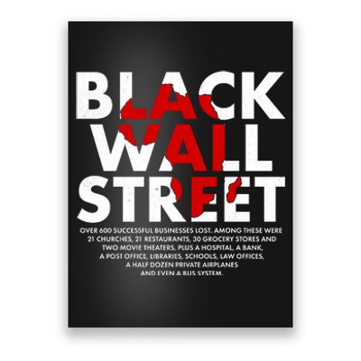 Black Wall Street Black History Month Poster