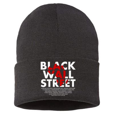 Black Wall Street Black History Month Sustainable Knit Beanie