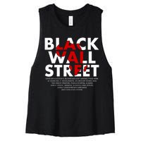 Black Wall Street Black History Month Women's Racerback Cropped Tank