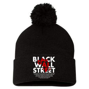 Black Wall Street Black History Month Pom Pom 12in Knit Beanie