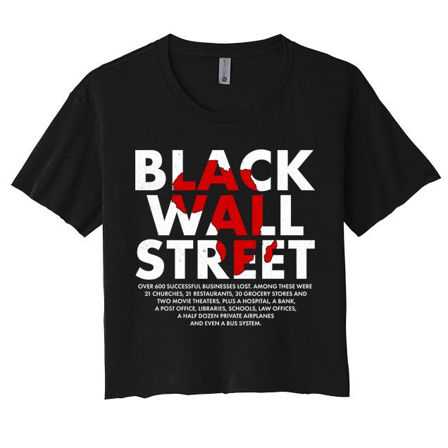 Black Wall Street Black History Month Crop Top