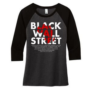 Black Wall Street Black History Month Women's Tri-Blend 3/4-Sleeve Raglan Shirt