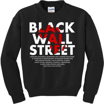 Black Wall Street Black History Month Kids Sweatshirt