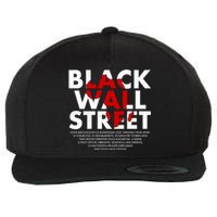 Black Wall Street Black History Month Wool Snapback Cap