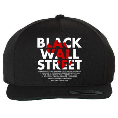 Black Wall Street Black History Month Wool Snapback Cap