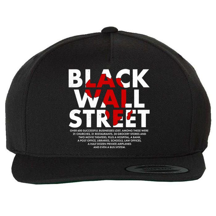 Black Wall Street Black History Month Wool Snapback Cap