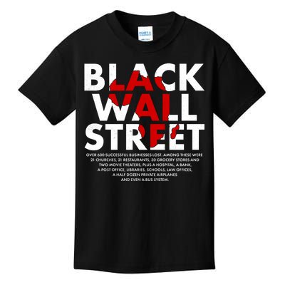 Black Wall Street Black History Month Kids T-Shirt