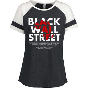 Black Wall Street Black History Month Enza Ladies Jersey Colorblock Tee