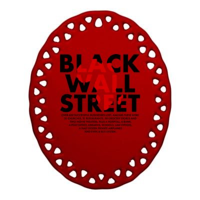 Black Wall Street Black History Month Ceramic Oval Ornament