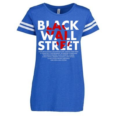 Black Wall Street Black History Month Enza Ladies Jersey Football T-Shirt