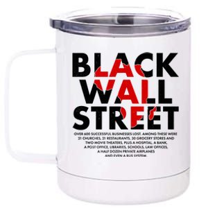 Black Wall Street Black History Month 12 oz Stainless Steel Tumbler Cup