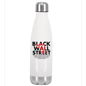 Black Wall Street Black History Month Stainless Steel Insulated Water Bottle