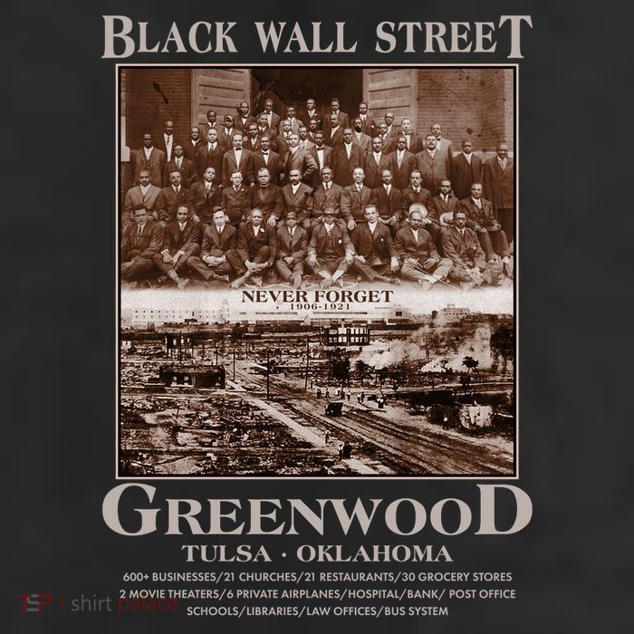 Black Wall Street Never Forget Greenwood Tulsa Oklahoma 7 Panel Mesh Trucker Snapback Hat