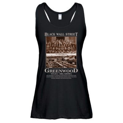 Black Wall Street Never Forget Greenwood Tulsa Oklahoma Ladies Essential Flowy Tank