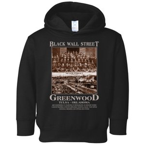 Black Wall Street Never Forget Greenwood Tulsa Oklahoma Toddler Hoodie